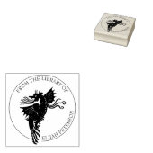 Fantasy Draak Boek Uit de Bibliotheek Van Rubberstempel (Gestempeld)