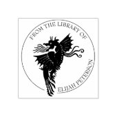 Fantasy Draak Boek Uit de Bibliotheek Van Rubberstempel (Afrduk)