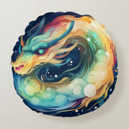 Fantasy Draak Droom Dier 14 Rond Kussen