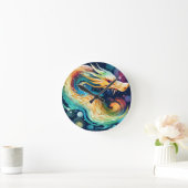 Fantasy Draak Droom Dier 2 Ronde Klok (Huis)