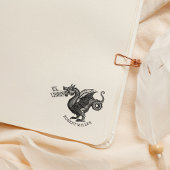 Fantasy Draak Ex Libris Bibliotheekboek Rubberstempel