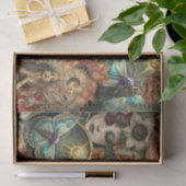 Fantasy Draak Mixed Media Collage Decoupage Tissuepapier (Geschenk)