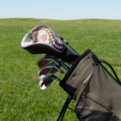 Fantasy-draak omringd door rozen golfheadcover (Insitu)