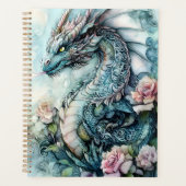 Fantasy-draak omringd door rozen planner (Voorkant)