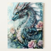 Fantasy-draak omringd door rozen planner (Achterkant)