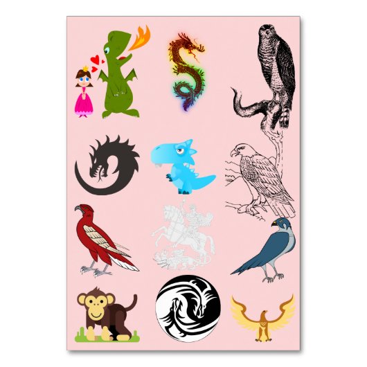 Fantasy Draak Tafelkaarten | Magische Bruiloft Kaart (Achterkant)