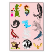 Fantasy Draak Tafelkaarten | Magische Bruiloft Kaart (Achterkant)