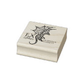 Fantasy-draak, vintage aangepaste Ex Libris-boek Rubberstempel (Stempel)