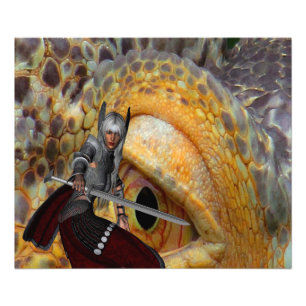 Fantasy Draak Volkssprookje Foto Afdruk