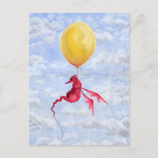 Fantasy Dragon Art Briefkaart - omhoog in de lucht