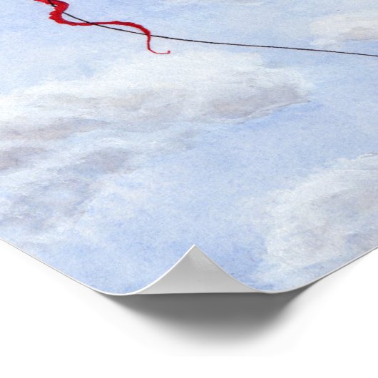 Fantasy Dragon Art Poster - omhoog in de lucht (Hoek)