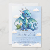 Fantasy Dragon Baby shower Kaart (Voorkant)