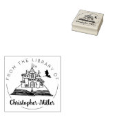 Fantasy Dragon Castle uit de bibliotheek van, boek Rubberstempel (Gestempeld)