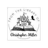 Fantasy Dragon Castle uit de bibliotheek van, boek Rubberstempel (Afrduk)