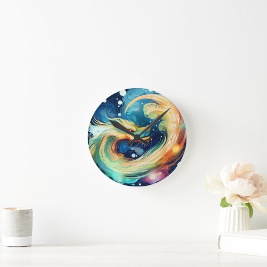 Fantasy Dragon Dream Dier 12 Ronde Klok (Huis)