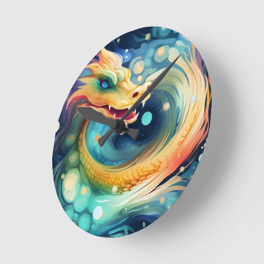 Fantasy Dragon Dream Dier 1 Ronde Klok (Hoek)