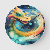 Fantasy Dragon Dream Dier 1 Ronde Klok (Voorkant)