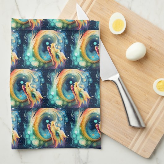 Fantasy Dragon Dream Dier 1 Theedoek (Quarter Fold)