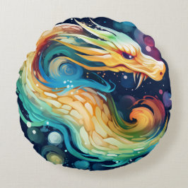 Fantasy Dragon Dream Dier 2 Rond Kussen