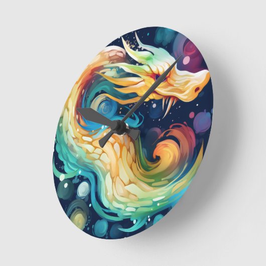 Fantasy Dragon Dream Dier 2 Ronde Klok (Hoek)