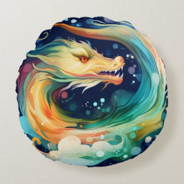 Fantasy Dragon Dream Dier 6 Rond Kussen