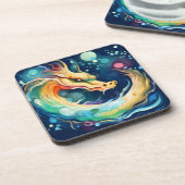 Fantasy Dragon Dream Dier 7 Bier Onderzetter (Linkerzijde)