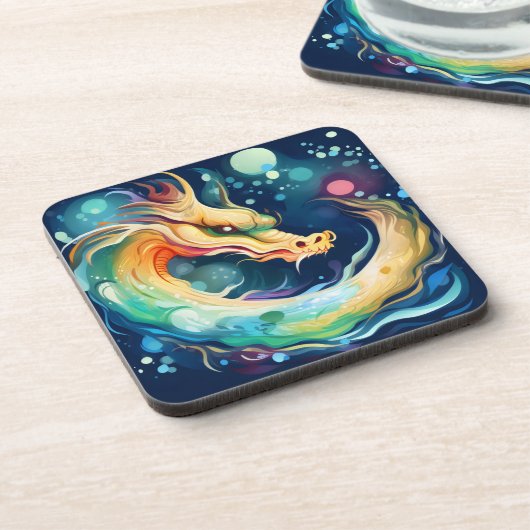 Fantasy Dragon Dream Dier 7 Bier Onderzetter (Linkerzijde)