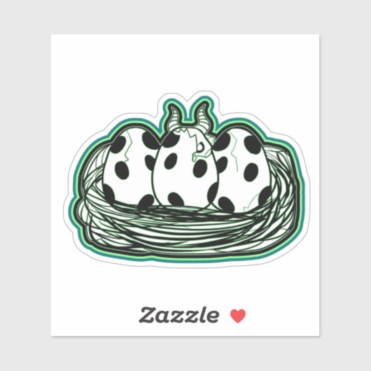 Fantasy Dragon Egg Nest Sticker (Vel)