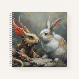 Fantasy Dragon en Konijn Notitieboek