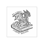  Fantasy Dragon Ex Libris Rubberstempel (Afrduk)