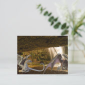 Fantasy Dragon Family Cave Briefkaart (Staand voorkant)