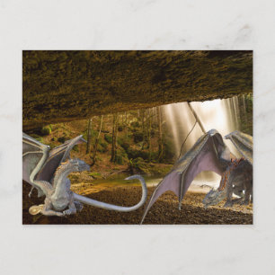 Fantasy Dragon Family Cave Briefkaart