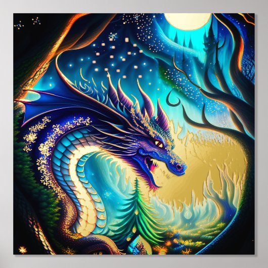 Fantasy Dragon Folie Afdrukken (Voorkant)