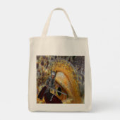 Fantasy Dragon Folk Tale Grote Canvas tas (Achterkant)