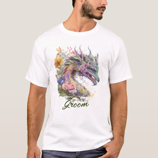 Fantasy Dragon Groom T-shirt (Voorkant)