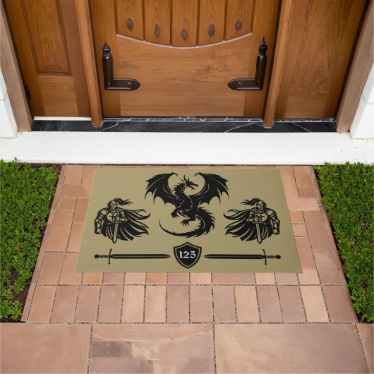 Fantasy Dragon Home Decor Deurmat (Buiten)