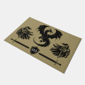 Fantasy Dragon Home Decor Deurmat (Schuin)