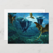 Fantasy Dragon Landscape Briefkaart (Voorkant / Achterkant)