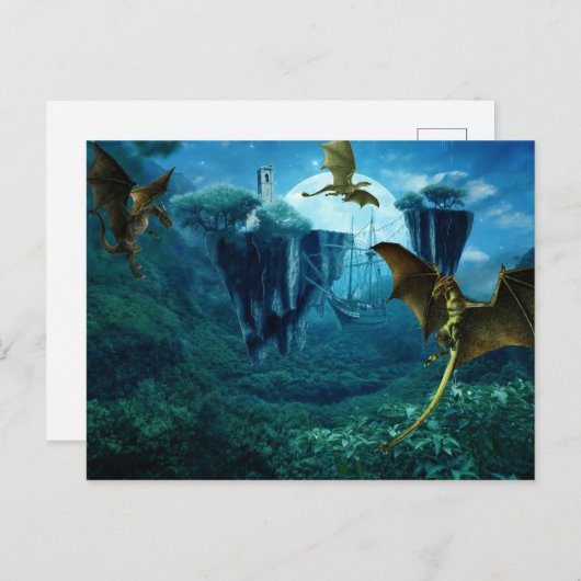 Fantasy Dragon Landscape Briefkaart (Voorkant / Achterkant)