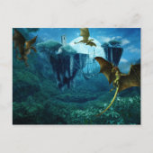 Fantasy Dragon Landscape Briefkaart (Voorkant)