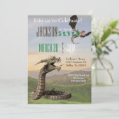 Fantasy Dragon Magic Snake Serpent Birthday Party Kaart (Staand voorkant)