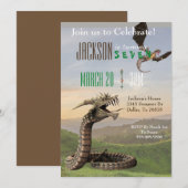 Fantasy Dragon Magic Snake Serpent Birthday Party Kaart (Voorkant / Achterkant)