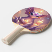 Fantasy Dragon met Verjaardagskaarsen Tafeltennisbatje (Voorkant Gekanteld)