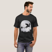 Fantasy Dragon Moon Sleigh, Santa Pulled By Dragon T-shirt (Voorkant volledig)