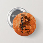 FANTASY dragon on on roest Ronde Button 5,7 Cm (Voorkant /achterkant)
