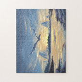 Fantasy dragon over het zee legpuzzel (Verticaal)