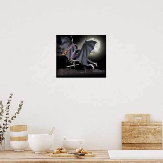 Fantasy dragon poster (Keuken)