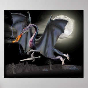 Fantasy dragon poster