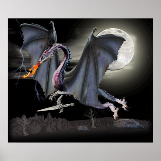 Fantasy dragon poster (Voorkant)