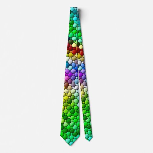 Fantasy Dragon Scales Satin Power Stropdas (Voorkant)